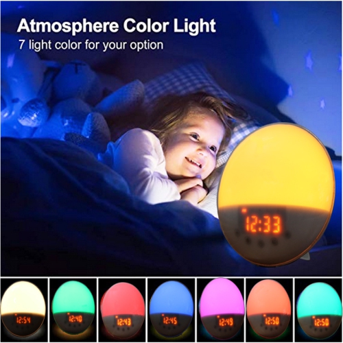 Sunrise Alarm Clock Wake-up Light Digital Clock with Radio