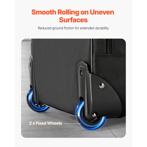 VEVOR Rolling Laptop Bag, Fits Up to 15.6 Inch Laptop, Wheeled Briefcase, Roller Computer Tote Bag with Wheels & Telescoping Handle, Laptop Case for