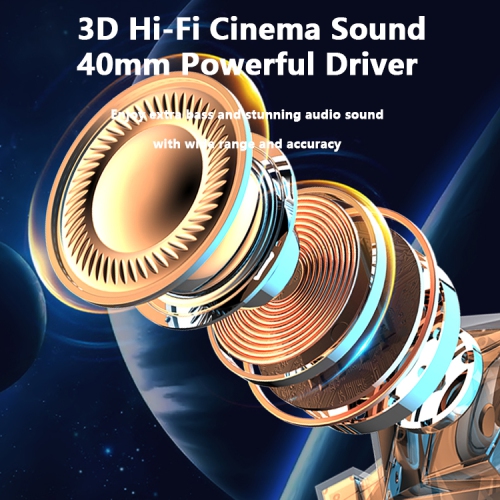 Wired luminescent headphones for PC gamers, with noise-cancelling microphone, stereo surround, quick adjustment, soft memory earmuffs,