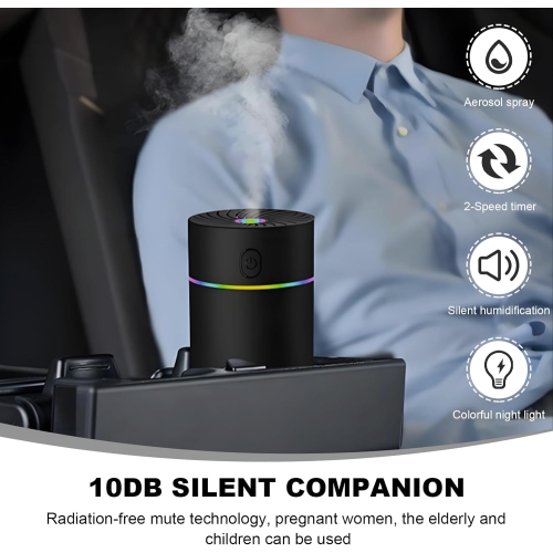 Car Fragrance Diffuser, USB Powered Car Air Freshener Spray Humidifier Essential Oil Diffuser, Portable Car Air Freshener Aromatherapy Diffuser, Car