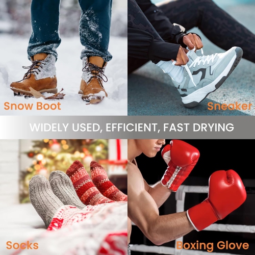 Work Boot Dryer, Shoe Dryer with Blower, Glove Dryer and Boot Warmer - UV Dual Light Source Purification - Smart Timer - White,