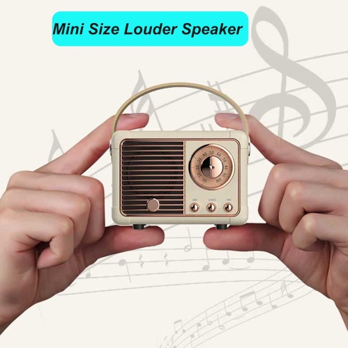 New Bluetooth speakers, retro mini portable wireless Bluetooth speakers, card radio, outdoor office for kitchen table bedroom, gift