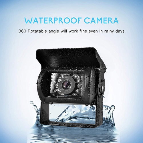 Truck camera, infrared night vision bus rear blind spot camera, HD exterior waterproof car camera, for trucks, vans