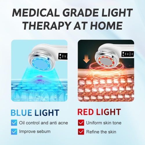 Face Massager Electric Face Lifting Facial Massager Red Blue Light Anti-aging Skin Tightening Firming Skin Care Tool