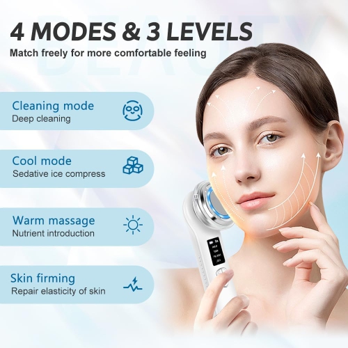 Face Massager Electric Face Lifting Facial Massager Red Blue Light Anti-aging Skin Tightening Firming Skin Care Tool