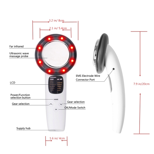 Body Slimming Device Cellulite Remover,Infrared Light Face Lifting Facial Massager,EMS Massager for Abdomen Waist Arm Leg