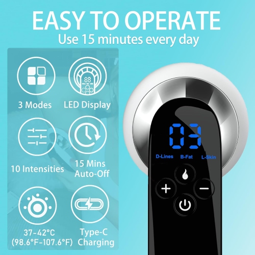 Body Fat-pushing Machine Infrared Fat-burning Massager EMS Micro-current RF Massage Machine for Belly Waist Arm Leg