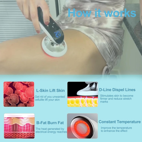 Body Fat-pushing Machine Infrared Fat-burning Massager EMS Micro-current RF Massage Machine for Belly Waist Arm Leg