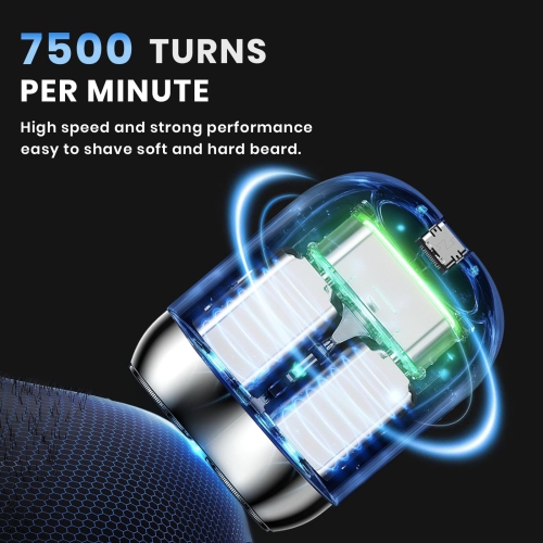 Mini Dual Head Electric Shaver, Portable Waterproof Pocket Shaver With Magnetic Head, USB Charging, Suitable for Travel and Home Use - Silver