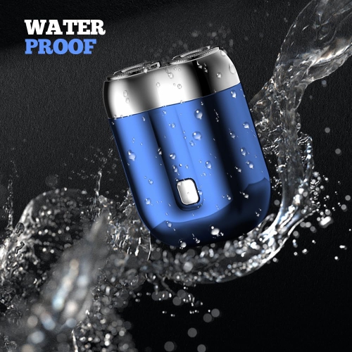 Mini Dual Head Electric Shaver, Portable Waterproof Pocket Shaver With Magnetic Head, USB Charging, Suitable for Travel and Home Use - Blue