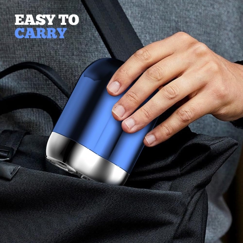 Mini Dual Head Electric Shaver, Portable Waterproof Pocket Shaver With Magnetic Head, USB Charging, Suitable for Travel and Home Use - Blue