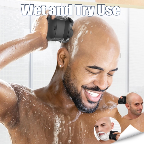 Men's Body Hair Trimmer and Head Shaver, Portable Electric Shaver Set for Travel and Home Use