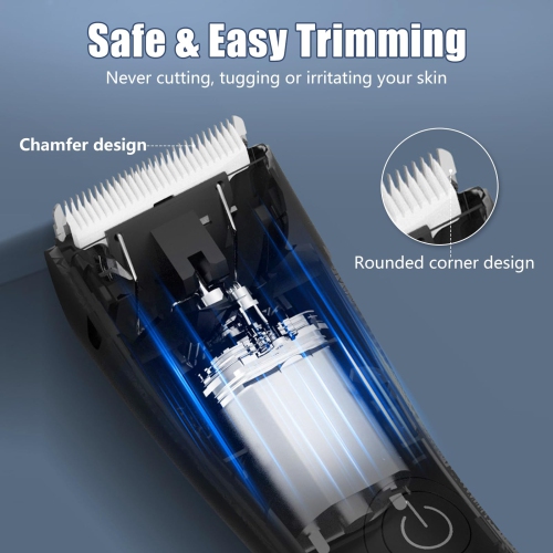 Men's Body Hair Trimmer and Head Shaver, Portable Electric Shaver Set for Travel and Home Use