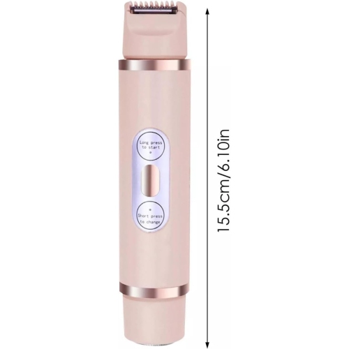 2 in 1 Body Shaver, Rechargeable Women's Bikini Trimmer, Double-Headed Pink Lady Shaver, Mini Portable for Travel and Home Use
