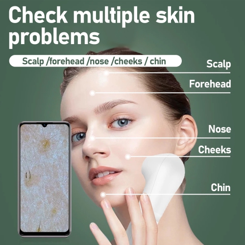 Détecteur de follicules de chevelu haute définition visuel multifonctionnel, détecteur de pores noirs portatif, testeur de peau domestique adapté aux