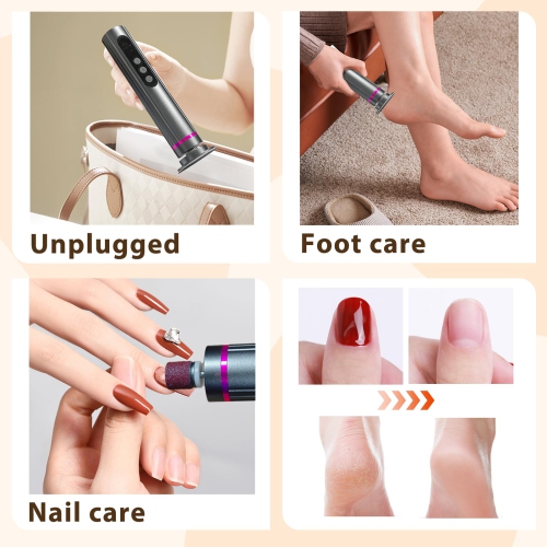 Electric Callus Remover, Two-in-One Electric Foot Grinder, Foot Care Tools Suitable as Valentine's Day Gifts