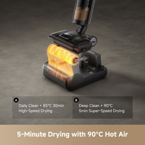 Aspirateur sec/humide H12 Pro FlexReach de Dreame, aspirateur-balai sans fil 0-en-un pour planchers durs, nettoyeur de plancher plat 180°,