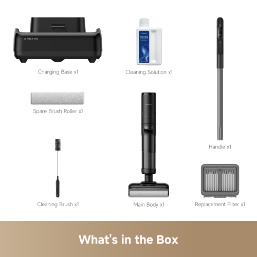 Aspirateur sec/humide H12 Pro FlexReach de Dreame, aspirateur-balai sans fil 0-en-un pour planchers durs, nettoyeur de plancher plat 180°,