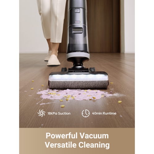 Dreame H14 Pro Wet Dry Vacuum Cleaner, 180° Lie-Flat Vacuum Mop, 140°F Washing and Fast Hot Air Drying, 18,000 Pa Suction Power, Easy GlideWheel