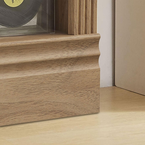 VAUXHILL & CO. Halston Narrow Bookcase, Adjustable Storage Shelving Unit, Oak