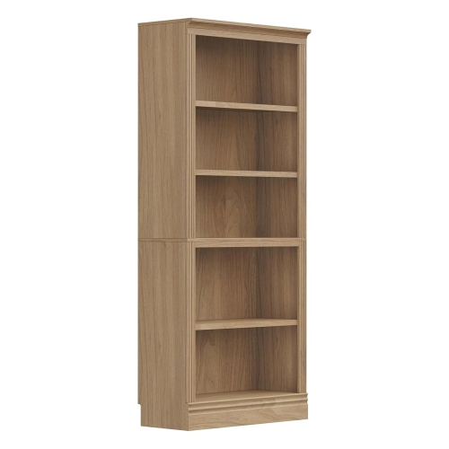 VAUXHILL & CO.  Halston Standard Bookcase Adjustable Storage Shelving Unit, Oak I love the color of the stain and the design
