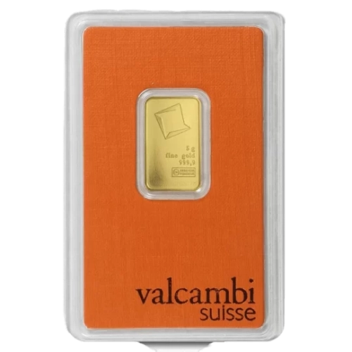 Valcambi Suisse – 5 Gram Gold Bar – .9999 Fine Gold