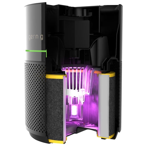 BOÎTE OUVERTE - Purificateur d'air AirSafe+ 3000 B de GermGuardian avec filtre HEPA véritable et UV-C - Noir