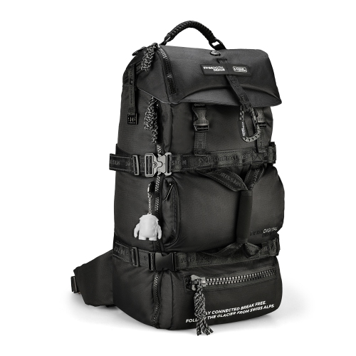 Swissdigital Balerna XL Backpack – 44L Bag, SDD Finder, Water-Resistant, Eco-Friendly, Hybrid System, Ski Travel Storage
