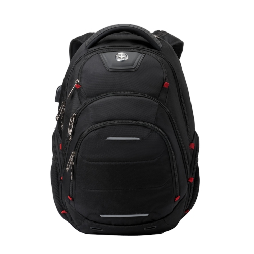Swissdigital Neptune Backpack – 16" Laptop Bag, USB Charging, SDD Finder, RFID Protection, TSA-Friendly, Add-A-Bag System