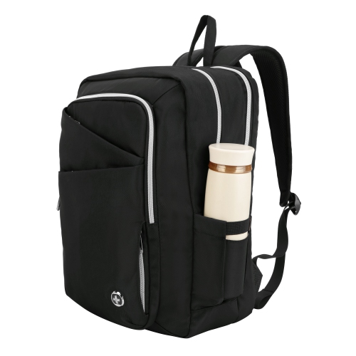 Swissdigital KATY Rose Platinum Backpack – 16" Laptop Bag, USB Charging, SDD Finder, RFID Protection, Multi-Pockets