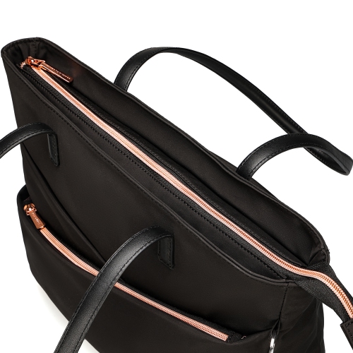 Swissdigital KATY Rose Tote Bag – 16" Laptop, USB Charging, LED Light, RFID Protection, Water-Repellent, Multi-Pockets