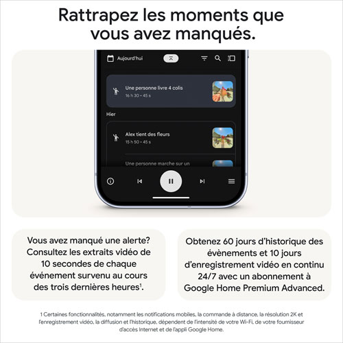 Google Nest Wi-Fi Video Doorbell (3rd Gen) with Gemini - Snow