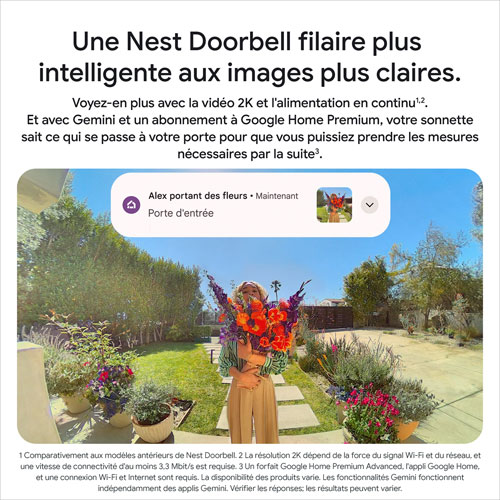 Google Nest (Wired) Wi-Fi Video Doorbell (3rd Gen) - Hazel