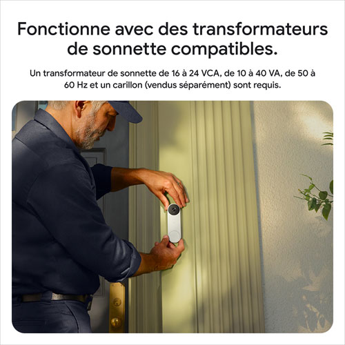 Google Nest (Wired) Wi-Fi Video Doorbell (3rd Gen) - Hazel