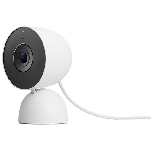 Caméra de surveillance intérieure avec fil de 3e génération Nest Cam de Google avec Gemini - Neige