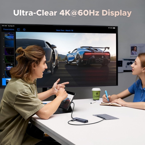 UGREEN Revodok Pro 1061 - 6-in-1 USB-C Hub with Gigabit Ethernet, 4K@60Hz HDMI, 100W PD Charging, 10Gbps USB-A & USB-C Ports for MacBook, Surface,