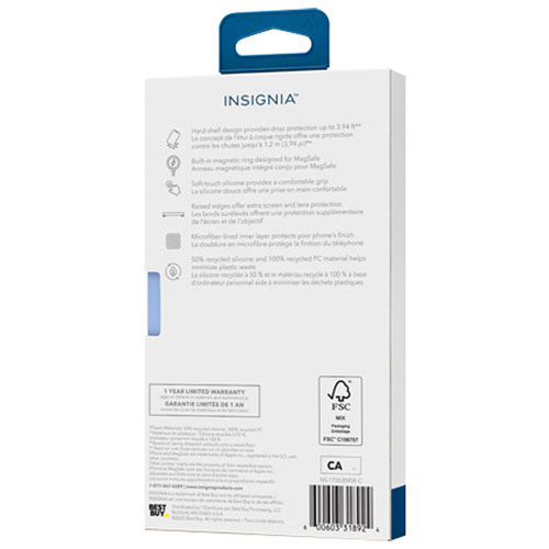 Étui souple ajusté en silicone avec MagSafe d'Insignia pour iPhone 17 - Noir