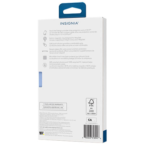 Insignia Silicone Fitted Soft Shell Case with MagSafe for iPhone 17 Pro Max - Black