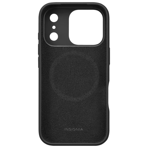 Insignia Silicone Fitted Soft Shell Case with MagSafe for iPhone 17 Pro - Black
