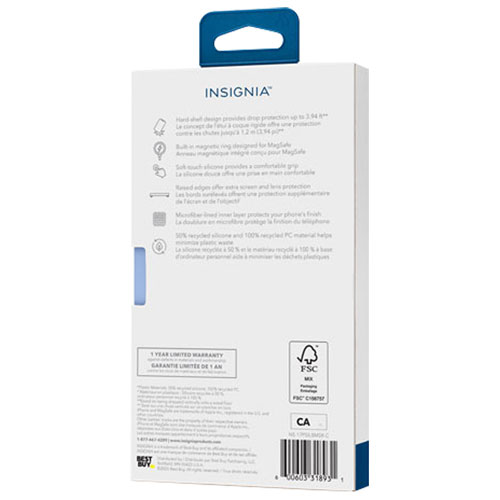 Insignia Silicone Fitted Soft Shell Case with MagSafe for iPhone 17 Pro - Black