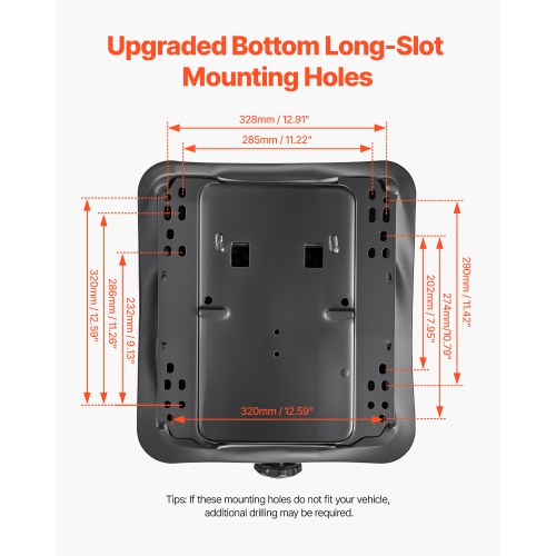 VEVOR Seat Suspension Kit Without Seat Slider Track, Universal Air Ride Seat Suspension for Zero Turn Lawn Mower, with Dustcover, Tractor Seat