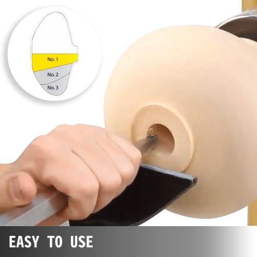 Outils de tournage en bois VEVOR 4 PCS pour Lathe, outils de tournage au carbure avec forme de diamant, coupe ronde, coupe carrée, ciseaux de tour