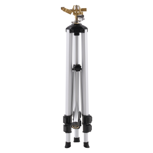 VEVOR 360 Degree Impact Sprinkler on Tripod Base, Heavy Duty Tripod Sprinklers with Brass Head & 3/4" Connector, Large Area Coverage Irrigation