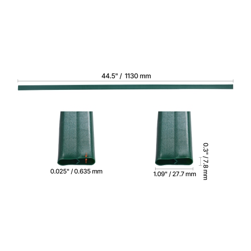 VEVOR 4' High Bottom Locking Privacy Slats, Double-Wall Vertical Bottom-Locking Slats for Chain-Link Fence, High-Density HDPE Chain Link Slats