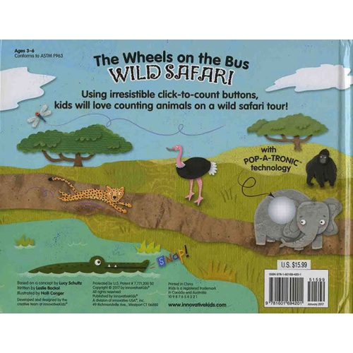 Poke-a-Dot Wheels on the Bus Wild Safari Board Book