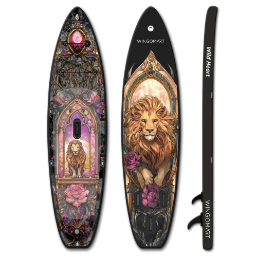 WINGOMART 11FT x 33" Super Wide Inflatable Stand Up Paddle Board, Ultra Stable Wide SUP Up to 2 people/375LB Fully equipped w/ Premium SUP