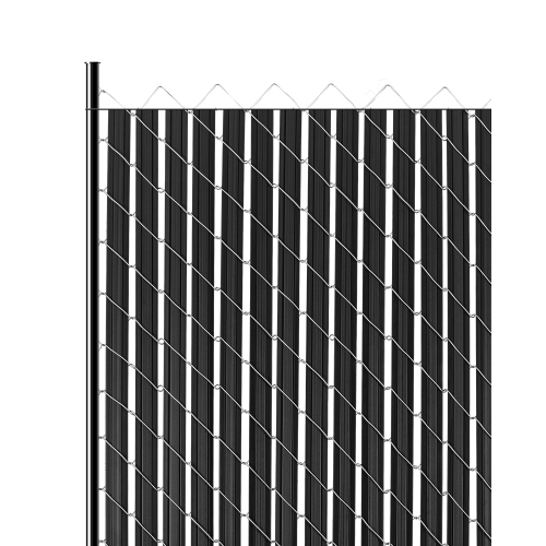 VEVOR  Fit 8' High Fence Bottom Locking Privacy Slats, Double-Wall Vertical Bottom-Locking Slats \w Wings for Chain-Link Fence, High-Density HDpe
