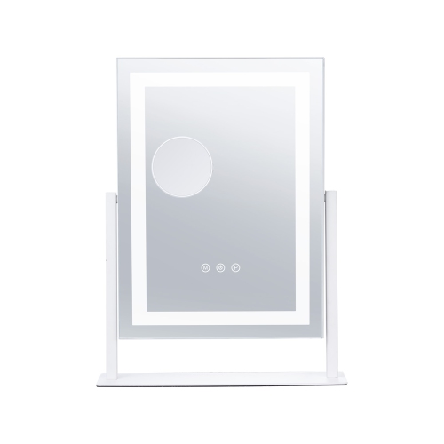 VEVOR 16.1x11.8 in Vanity Mirror with Lights, Three Color Lighting Modes, Lighted Makeup LED Mirror, and 5X Magnification Mirror, Smart Touch