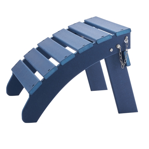 VEVOR 18.7L x 18.9W x 13.8H Inch Adirondack Ottoman Set of 2, HDPE Plastic Folding Adirondack Ottoman, Weather-Resistant Foot Rest for Adirondack