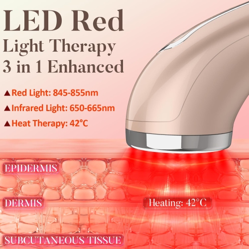 LED Red Light Therapy Device for Face,Red Light Skin Rejuvenation Device,Anti Aging Face Massager for Skin Tightening Wrinkle Removal